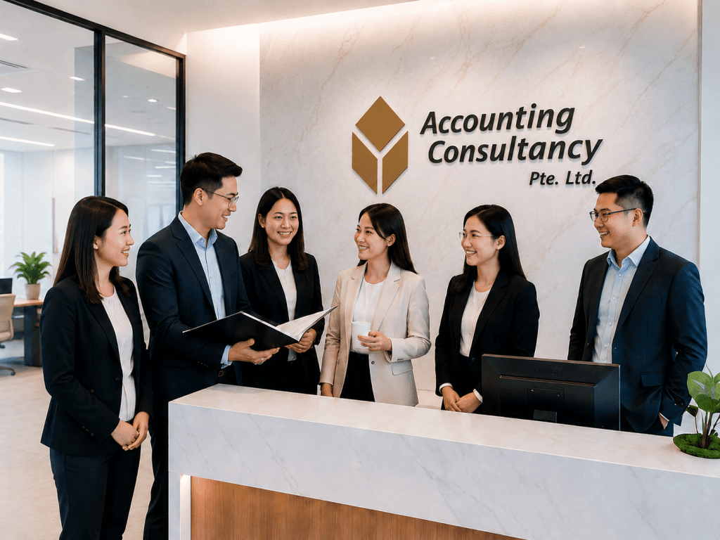 Professional team at Accounting Consultancy Pte Ltd providing accounting services in Singapore for SMEs.